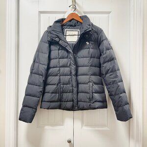 Abercrombie Down Puffer Coat Charcoal – L